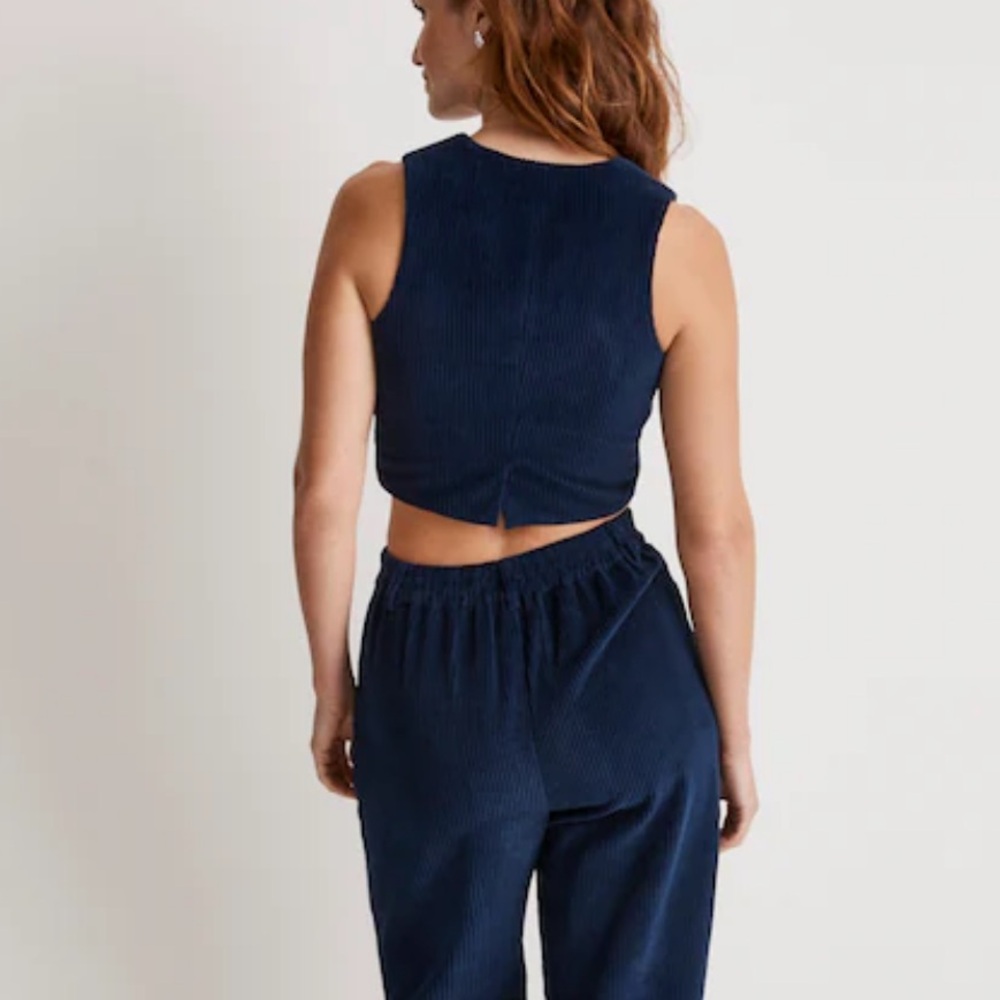 Madewell Donni Corduroy Crop Vest (size M/runs small) - Picture 4 of 9